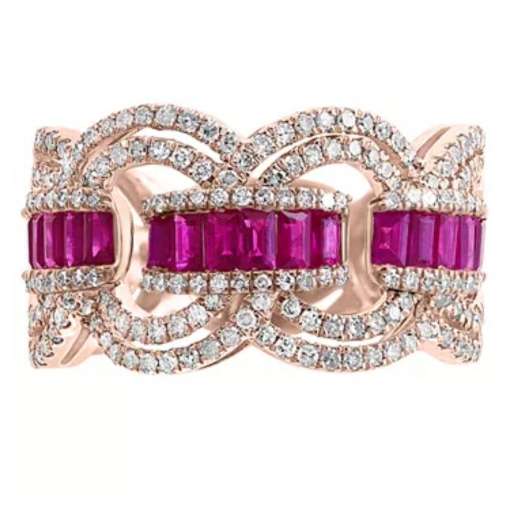 Effy ring with Diamond and Ruby